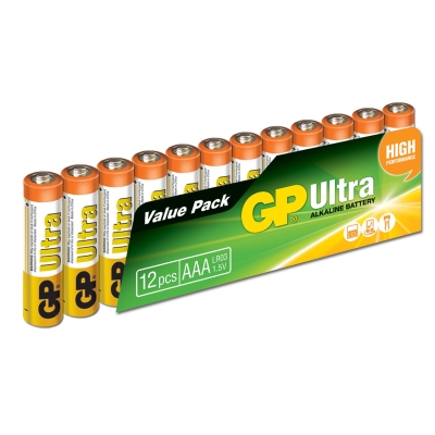 Gp LR03 AAA Boy Ultra Alkalin İnce Kalem Pil 12'li Paket GP24AU-VS12