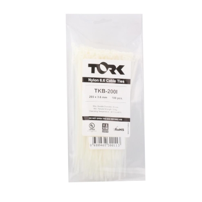 Tork TRK-430-4,5mm Beyaz 100lü Kablo Bağı