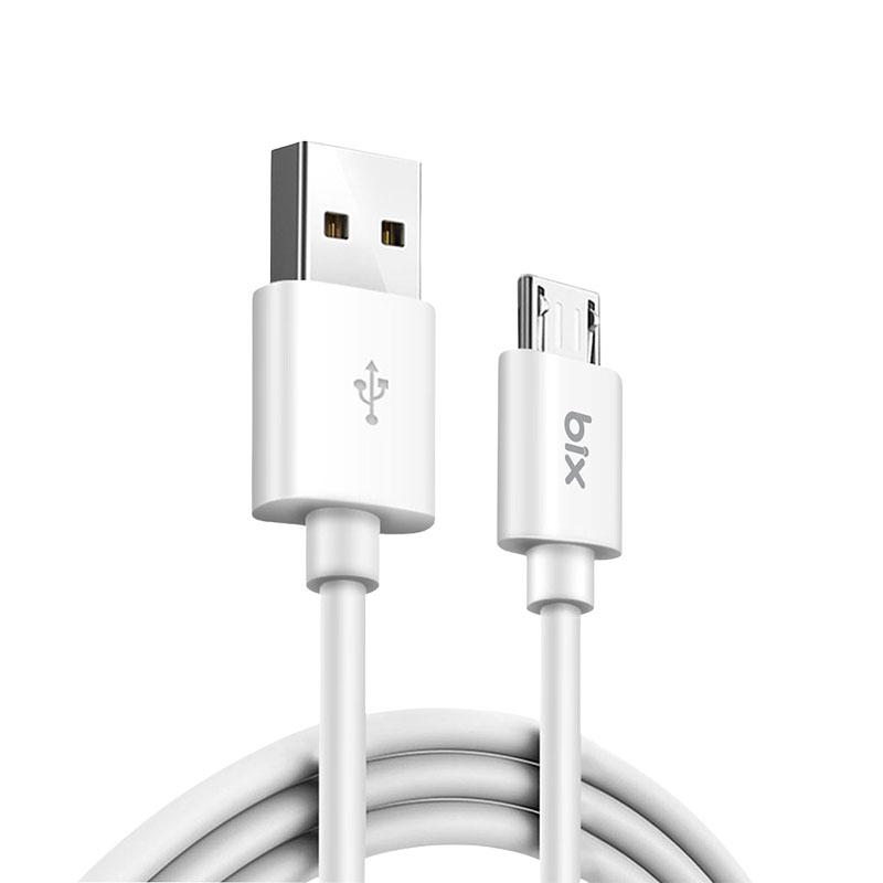 Android Kabloları (Micro USB) Bix bx100mw 3a usb-a to mıcro usb Chargıng cable,Beyaz 